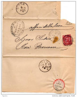 1880  LETTERA    CON ANNULLO  CINGIA DE' BOTTI CREMONA + SISSA - Storia Postale