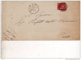 1883 LETTERA CON ANNULLO AVERSA CASERTA - Storia Postale