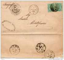 1888  LETTERA CON ANNULLO NUMERALE GUALDO CATTANEO PERUGIA - Storia Postale