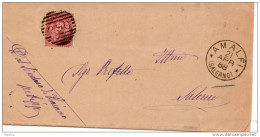 1888 LETTERA   CON ANNULLO AMALFI  SALERNO - Storia Postale