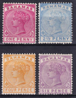 Bahamas, 1884-90 Y&T. 18, 19, 20, 21, MH. - 1859-1963 Kolonie Van De Kroon