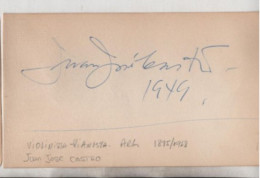 Autografo Del Violinista Pianista Arg. Juan José Castro  -  6214 - Zangers & Muzikanten