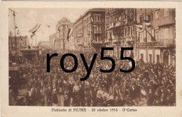 Hrvatska Rijeka Croazia Fiume Plebiscito Di Fiume 1918 Corteo Animatissina Veduta Evento (f.piccolo) - Manifestaciones