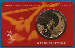 AUSTRALIA 5 DOLLARS 2000 OLYMPIC COIN COLLECTION  SYDNEY 2000 Weightlifting  KM# 361 - 5 Dollars