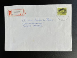 NETHERLANDS 1988? REGISTERED LETTER METEREN TO UTRECHT 28-06-1988? NEDERLAND AANGETEKEND - Covers & Documents