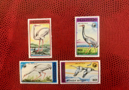 MONGOLIE 1990 4v NEUF MNH ** Mi 2137 / 2140 Pájaro Bird Pássaro Vogel Ucello Oiseau MONGOLIA - Storchenvögel