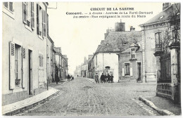 CONNERRE - Circuit De La Sarthe - Rue Rejoignant La Route Du Mans - A Droite, Arrivée De La Ferté Bernard - Connerre