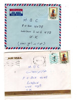 Ca. 1990 , 4 Airmail  Covers ,partly With Contents ,  To England , Different Frankings , ,all Normal Size !#1540 - Bahrain (1965-...)