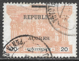 Azores – 1911 Postage Due Stamps Surcharged REPUBLICA 20 Réis Used Stamp - Azores