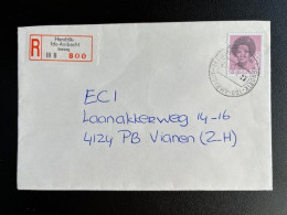 NETHERLANDS 1984 REGISTERED LETTER HENDRIK IDO AMBACHT REEWEG TO VIANEN 27-01-1984 NEDERLAND AANGETEKEND - Lettres & Documents