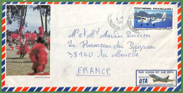 ZA1395 -  FRENCH POLYNESIA - Postal History - TOURIST Airmail COVER   1961 - Briefe U. Dokumente