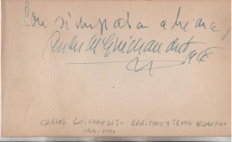 Autografo Del Baritono Y Tener Argentino Carlos Goichaudut    6217 - Singers & Musicians