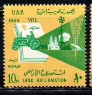 UAR EGYPT EGITTO 1964 ELECTRICITY ASWAN HIGH DAM HYDROELICTRIC POWER STATION LAND RECLAMATION 10m  MNH - Nuovi