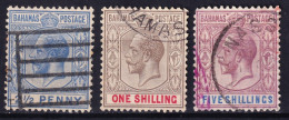 Bahamas, 1912-19  Y&T. 46, 49, 50, - 1859-1963 Crown Colony