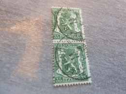 Belgique - Armoirie - Lion - 35c. - Vert - Double Oblitérés - Année 1936 - - Used Stamps