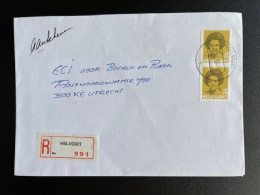 NETHERLANDS 1988 REGISTERED LETTER HELVOIRT TO UTRECHT 10-10-1988 NEDERLAND AANGETEKEND - Lettres & Documents