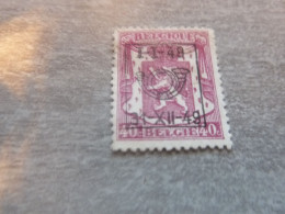 Belgique - Lion - Préoblitéré - 40c. - Lilas - Neuf - Année 1948 - 49 - - Typos 1951-80 (Chiffre Sur Lion)