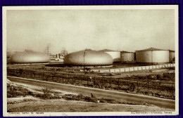 Ref 1639 - Early Postcard - Oil Refinery Storage - Curacao Dutch West Indies Netherlands - Curaçao