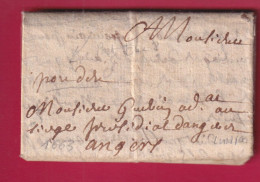 LETTRE DE 1663 AVEC MENTION PORT DU POUR NAGERS MAINE ET LOIRE A IDENTIFIER LETTRE - ....-1700: Precursores