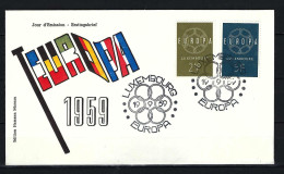 LUXEMBURG FDC Mit Komplettsatz Der Europamarken 1959 (2) - Siehe Bild - FDC
