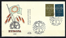 LUXEMBURG FDC Mit Komplettsatz Der Europamarken 1959 (3) - Siehe Bild - FDC