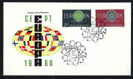 LUXEMBURG FDC Mit Komplettsatz Der Europamarken 1960 - Siehe Bild - FDC