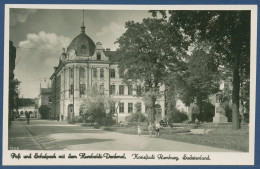 Rumburg Post Und Schulpark Humboldt-Denkmal, Ungebraucht (AK3101) - Sudeten