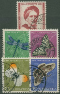 Schweiz 1951 Pro Juventute Johanna Spyri Insekten 561/65 Gestempelt - Used Stamps