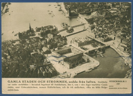Stockholm Altstadt Gesamtansicht Luftbild, Gelaufen 1936 (AK3139) - Suède