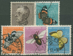 Schweiz 1950 Pro Juventute Theophil S.v.Bernegg Insekten 550/54 Gestempelt - Used Stamps