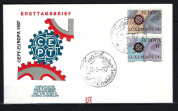 LUXEMBURG FDC Mit Komplettsatz Der Europamarken 1967 (2) - Siehe Bild - FDC