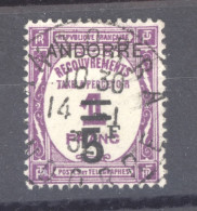 Andorre  -  Taxes  :  Yv  15  (o) - Used Stamps