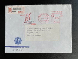 NETHERLANDS 1982 REGISTERED LETTER DEN HELDER WILLEM BARENDSZSTRAAT TO VEENDAM 13-10-1982 NEDERLAND AANGETEKEND - Covers & Documents