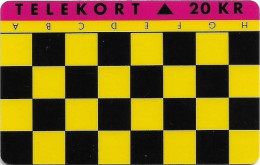 Denmark - Fyns - Chess Game A-H (Puzzle 1/2) - TDFS002 (Cn. 3004) - 11.1992, 20kr, 1.000ex, Used - Danemark