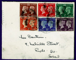 Ref 1639 - GB 1940 - Stamp Centenary Set - First Day Cover FDC - Brieven En Documenten