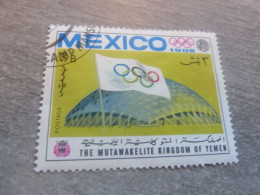 Yémen - Mexico 1968 - Val 3B - Postage - Polychrome - Oblitéré - Année 1967 - - Hiver 1968: Grenoble