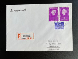 NETHERLANDS 1979 REGISTERED LETTER AMSTERDAM OOSTERDOKSKADE TO LUXEMBOURG 01-07-1979 NEDERLAND AANGETEKEND - Lettres & Documents