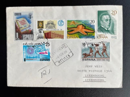 SPAIN ESPANA 1980 REGISTERED LETTER MELILLA TO LUXEMBURG 02-08-1980 SPANJE CERTIFICADO - Covers & Documents