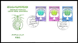 LIBYA 1983 Palestine Israel Intifada Map Birds (FDC) - Libië