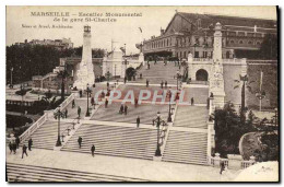 CPA Marseille Escalier Monumental De La Gare St Charles - Estación, Belle De Mai, Plombières