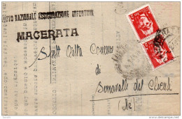 1946    LETTERA CON ANNULLO MACERATA - Marcophilia