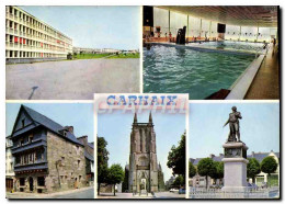 CPM Carhaix Le Lycee La Piscine La Maison Du Senechal L&#39eglise Et La Tour D&#39Auvergne  - Carhaix-Plouguer