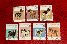 NICARAGUA 1987 7v Neuf MNH Mi 2790 / 2796 Perro Dog Pet Cão Hund Cane - Honden