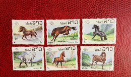 LAOS 1983 6v Neuf MNH ** YT 454 / 459 Mamíferos Mammals Säugetiere Mammiferi Mammifère - Horses