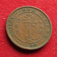 Sri Lanka Ceylon 1 Cent  1890  Wºº - Sri Lanka