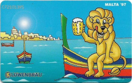 Malta - Maltacom - Lowenbrau, Luzzu, 04.1997, 40U, 13.000ex, Used - Malta