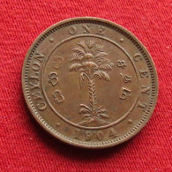 Sri Lanka Ceylon 1 Cent  1904  Wºº - Sri Lanka (Ceylon)