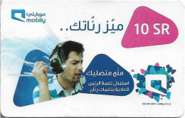 Saudi Arabia - Mobily - Message To Music (White Background), GSM Refill 10SR, Used - Saoedi-Arabië