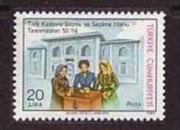 1984 TURKEY 50TH ANNIVERSARY OF THE RECOGNITION OF TURKISH WOMEN'S ELECTION AND VOTING (SUFFRAGE) MNH ** - Neufs
