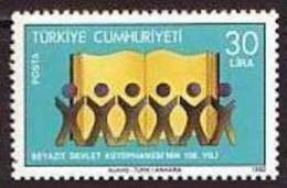 1982 TURKEY CENTENARY OF BEYAZIT STATE LIBRARY MNH ** - Unused Stamps